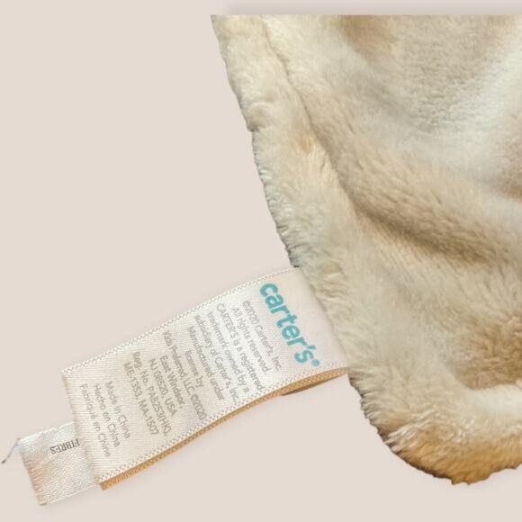 2020 Carters Grey and Pink Rabbit Bunny Lovey Security Blanket Plush Stuffed Toy - Picture 2 of 6